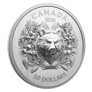 2025 2oz $50 HERALDIC BEAR FINE SILVER COIN