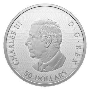 2024 5oz $50 PURE SILVER - THE DRAGONFLY AND THE BLOOM COIN