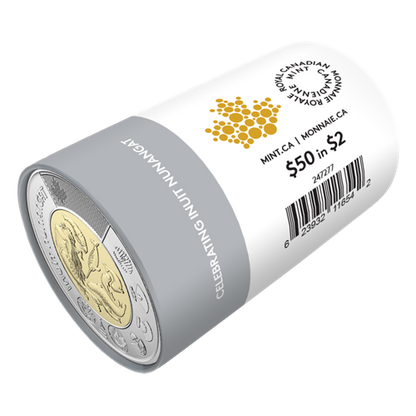 2024 2-DOLLAR CELEBRATING INUIT NUNANGAT NON-COLOURIZED SPECIAL WRAP ROLL