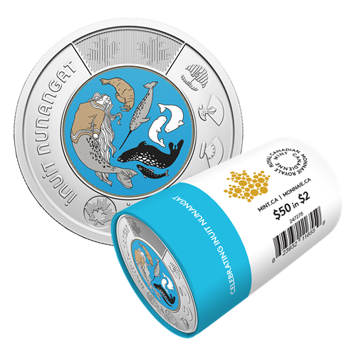 2024 2-DOLLAR CELEBRATING INUIT NUNANGAT COLOURIZED SPECIAL WRAP ROLL