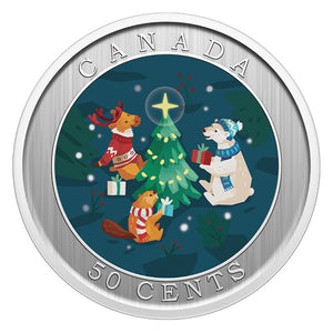 2024 50-CENT LENTICULAR COIN TRIMMING THE HOLIDAY TREE