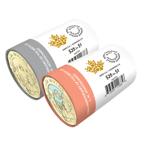 2024 1-DOLLAR 150TH ANNIVERSARY OF THE BIRTH OF L.M. MONTGOMERY COLOURIZE/NON-COLORIZED SPECIAL 2-ROLL SET