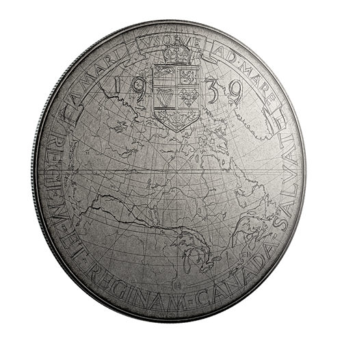 2025 5oz $50 EMANUEL HAHN'S ORIGINAL SKETCH: ROYAL VISIT FINE SILVER COIN