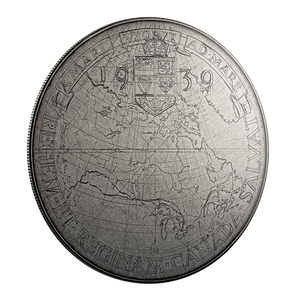 2025 5oz $50 EMANUEL HAHN'S ORIGINAL SKETCH: ROYAL VISIT FINE SILVER COIN