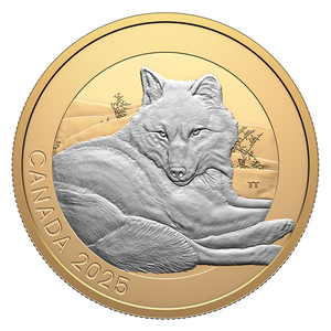 2025 1oz $20 ANIMAL PORTRAITS: GREY WOLF FINE SILVER COIN