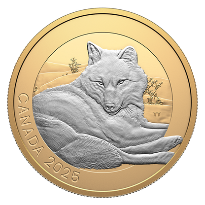 2025 1oz $20 ANIMAL PORTRAITS: GREY WOLF FINE SILVER COIN