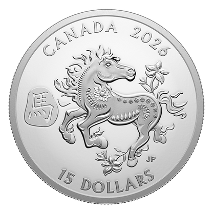 2026 1oz $15 LUNAR YEAR OF THE HORSE FINE SILVER COIN