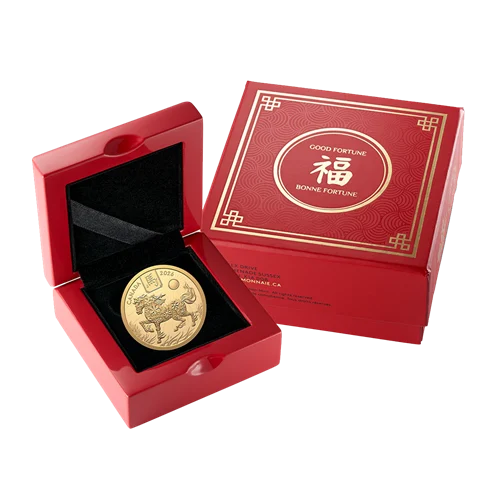 2026 $100 Lunar Year of the Horse 1/2 oz pure gold coin - packaging