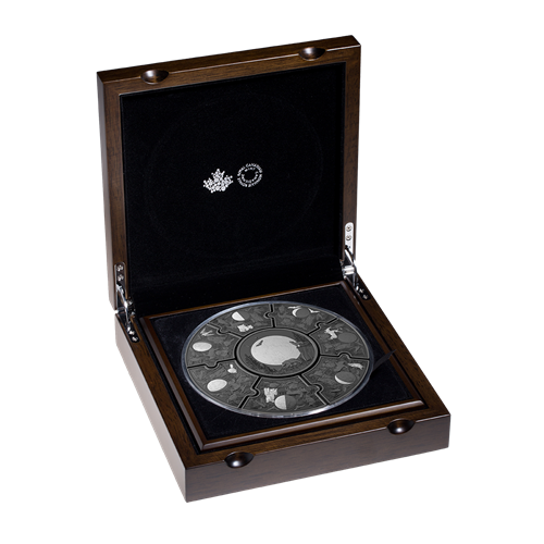 2025 $20 PUZZLE COIN SET MOON PHASES FINE SILVER COIN (9.4oz total)