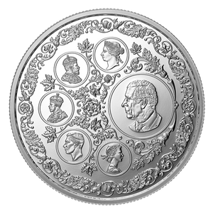 2025 5oz $50 LEGACY OF THE CROWN FINE SILVER COIN