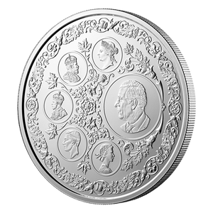2025 5oz $50 LEGACY OF THE CROWN FINE SILVER COIN