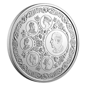 2025 5oz $50 LEGACY OF THE CROWN FINE SILVER COIN