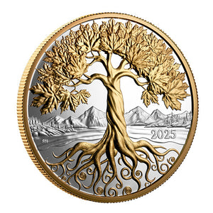 2025 5oz $50 MAPLE TREE OF LIFE FINE SILVER COIN