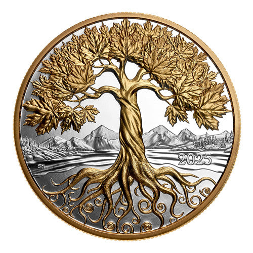 2025 5oz $50 MAPLE TREE OF LIFE FINE SILVER COIN