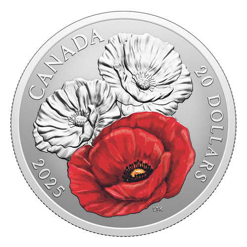 2025 1oz $20 REMEMBRANCE DAY FINE SILVER COIN