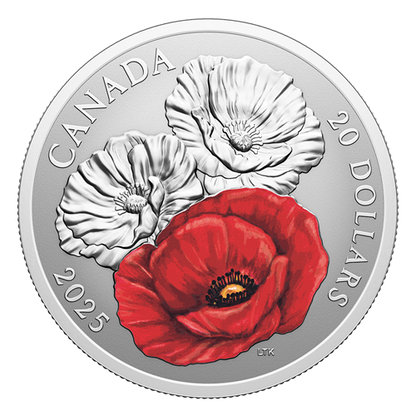 2025 1oz $20 REMEMBRANCE DAY FINE SILVER COIN