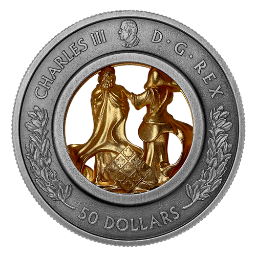 2025 $50 ALLEGORIES OF JUSTICE AND TRUTH FINE SILVER COIN (4.6oz)