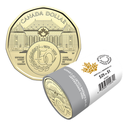 2025 $1 150TH ANNIVERSARY OF THE SUPREME COURT OF CANADA NON-COLOURIZED SPECIAL WRAP ROLL