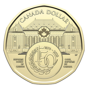 2025 $1 150TH ANNIVERSARY OF THE SUPREME COURT OF CANADA NON-COLOURIZED SPECIAL WRAP ROLL