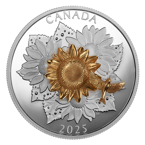 2025 5oz $50 THE GOLDFINCH AND THE BLOOM