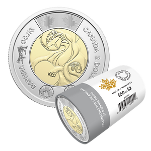 2025 2-DOLLAR CELEBRATING THE LIFE AND ART OF DAPHNE ODJIG NON-COLOURIZED SPECIAL WRAP ROLL