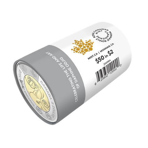 2025 2-DOLLAR CELEBRATING THE LIFE AND ART OF DAPHNE ODJIG NON-COLOURIZED SPECIAL WRAP ROLL