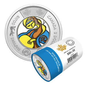 2025 2-DOLLAR CELEBRATING THE LIFE AND ART OF DAPHNE ODJIG COLOURIZED SPECIAL WRAP ROLL