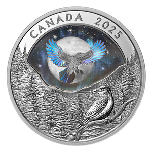 2025 1oz $20 MOON SKY: RAVEN FINE SILVER COIN