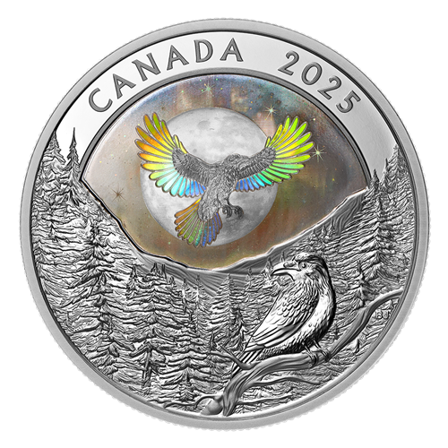 2025 1oz $20 MOON SKY: RAVEN FINE SILVER COIN