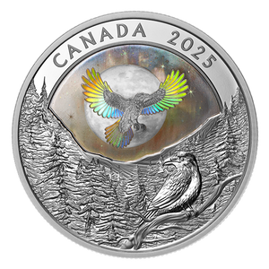 2025 1oz $20 MOON SKY: RAVEN FINE SILVER COIN