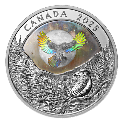 2025 1oz $20 MOON SKY: RAVEN FINE SILVER COIN