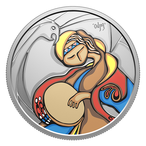 2025 1oz $20 FOLK SINGER BY DAPHNE ODJIG FINE SILVER COIN