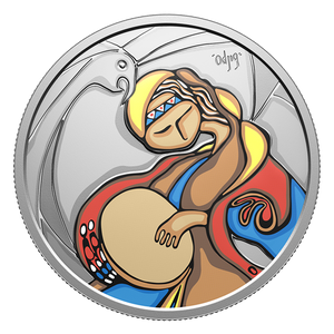 2025 1oz $20 FOLK SINGER BY DAPHNE ODJIG FINE SILVER COIN