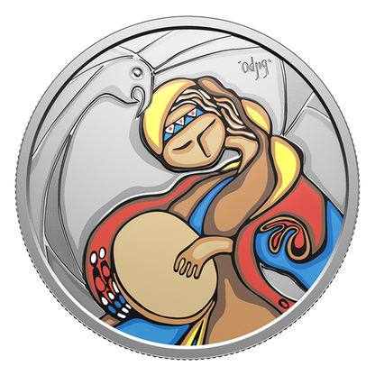 2025 1oz $20 FOLK SINGER BY DAPHNE ODJIG FINE SILVER COIN