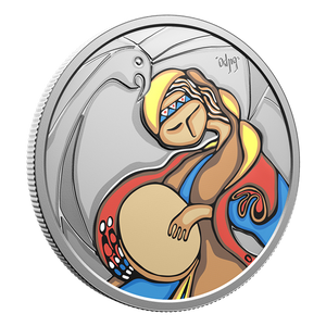 2025 1oz $20 FOLK SINGER BY DAPHNE ODJIG FINE SILVER COIN