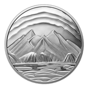 2025 5oz $50 BAFFIN ISLAND MOUNTAINS BY LAWREN S. HARRIS FINE SILVER COIN