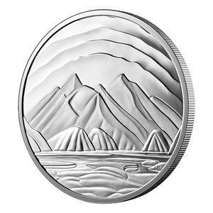 2025 5oz $50 BAFFIN ISLAND MOUNTAINS BY LAWREN S. HARRIS FINE SILVER COIN