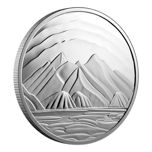 2025 5oz $50 BAFFIN ISLAND MOUNTAINS BY LAWREN S. HARRIS FINE SILVER COIN