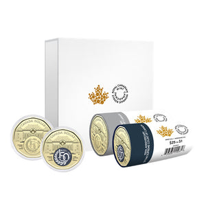 2025 $1 150TH ANNIVERSARY OF THE SUPREME COURT OF CANADA SPECIAL WRAP ROLL BOX SET