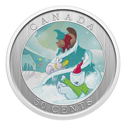 2025 50c WHIMSICAL HOLIDAY TREE LENTICULAR COIN