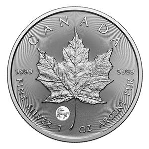 E-TRANSFER ONLY - 2026 1oz $5 TREASURED MAPLE LEAF: YEAR OF THE HORSE - 1 OZ PURE SILVER  BULLION COIN