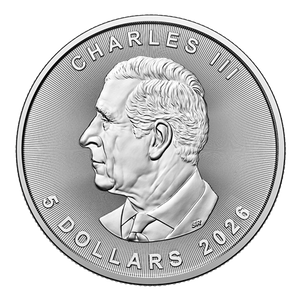 E-TRANSFER ONLY - 2026 1oz $5 TREASURED MAPLE LEAF 1OZ PURE SILVER  BULLION COIN
