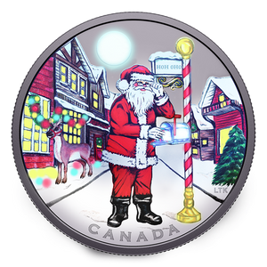 2025 1oz $20 DEAR SANTA FINE SILVER COIN (WITH BLACK LIGHTS)