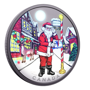 2025 1oz $20 DEAR SANTA FINE SILVER COIN (WITH BLACK LIGHTS)