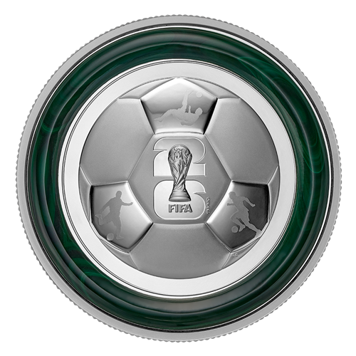 2026 $50 10oz FIFA WORLD CUP 2026TM/MC: THE TROPHY FINE SILVER COIN