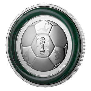 2026 $50 10oz FIFA WORLD CUP 2026TM/MC: THE TROPHY FINE SILVER COIN