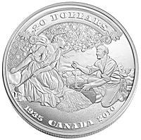 2010 1oz $20 - 75THE ANNIV. OF THE FIRST BANK NOTES ISSUED BY THE BANK OF CANADA - FINE SILVER COIN