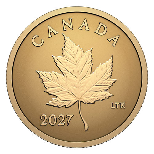 2027 0.5g $1 ICONIC MAPLE LEAF PURE GOLD COIN