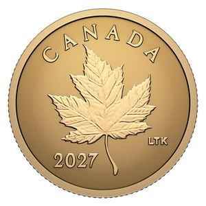 2027 0.5g $1 ICONIC MAPLE LEAF PURE GOLD COIN