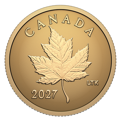 2027 0.5g $1 ICONIC MAPLE LEAF PURE GOLD COIN